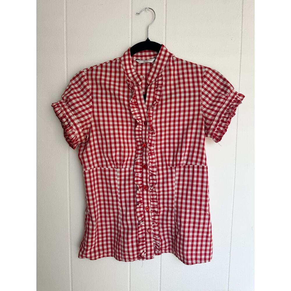Vintage Y2K New Look Gingham Top Women's Small